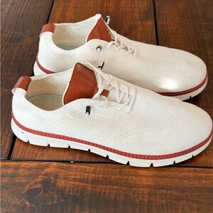 Stylish White and Brown Men's Sneakers